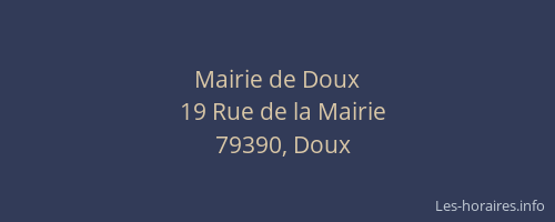 Mairie de Doux