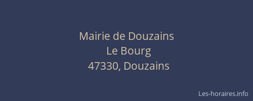 Mairie de Douzains