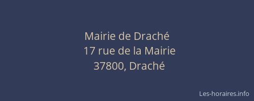 Mairie de Draché