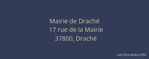Mairie de Drach&eacute;