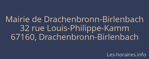 Mairie de Drachenbronn-Birlenbach