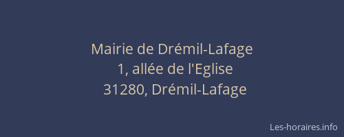 Mairie de Drémil-Lafage
