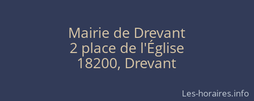Mairie de Drevant