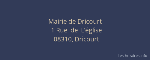 Mairie de Dricourt