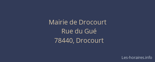 Mairie de Drocourt