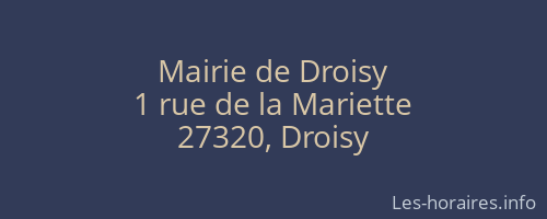 Mairie de Droisy