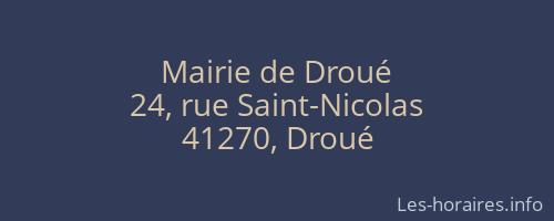 Mairie de Droué