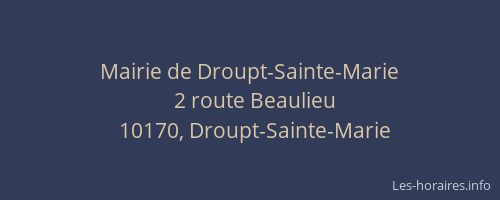 Mairie de Droupt-Sainte-Marie