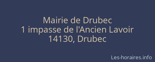 Mairie de Drubec