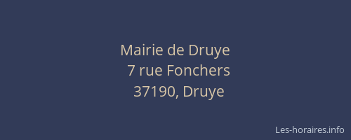 Mairie de Druye