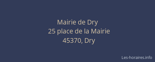 Mairie de Dry