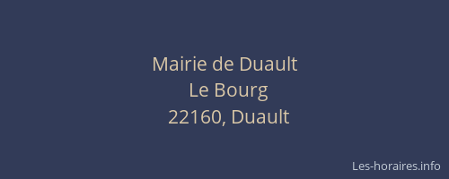 Mairie de Duault