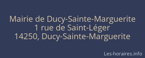 Mairie de Ducy-Sainte-Marguerite