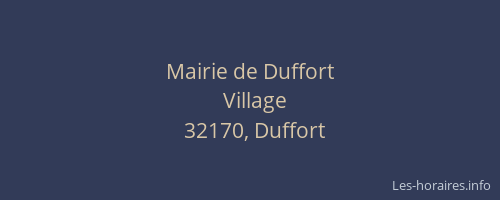 Mairie de Duffort