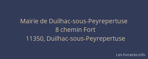 Mairie de Duilhac-sous-Peyrepertuse