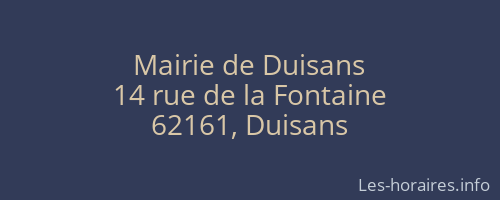 Mairie de Duisans