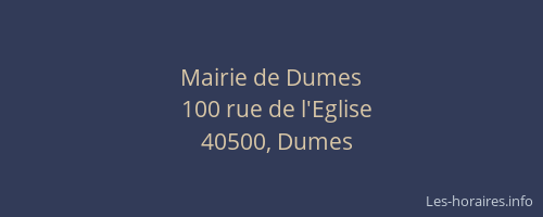 Mairie de Dumes