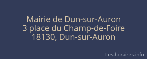 Mairie de Dun-sur-Auron