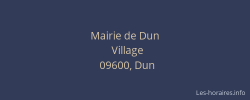 Mairie de Dun