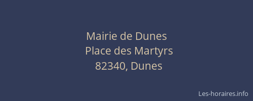Mairie de Dunes
