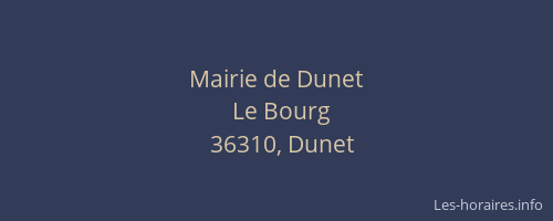 Mairie de Dunet