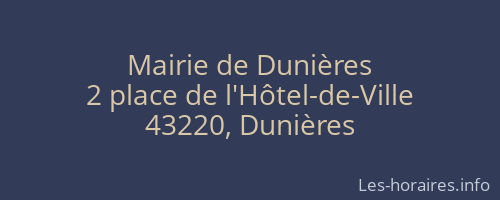 Mairie de Dunières