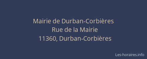 Mairie de Durban-Corbières