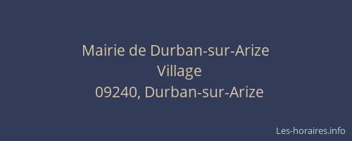 Mairie de Durban-sur-Arize