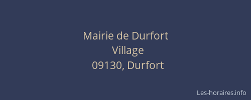 Mairie de Durfort