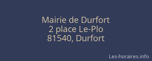 Mairie de Durfort