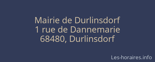 Mairie de Durlinsdorf