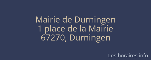 Mairie de Durningen
