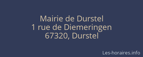 Mairie de Durstel