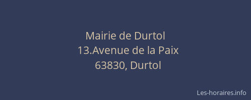 Mairie de Durtol