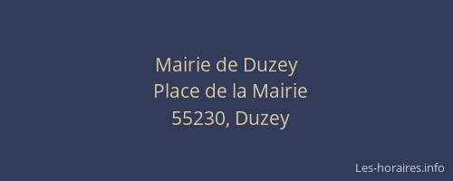 Mairie de Duzey
