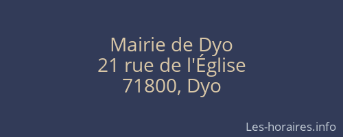 Mairie de Dyo