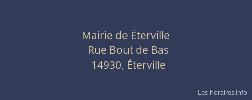 Mairie de &Eacute;terville
