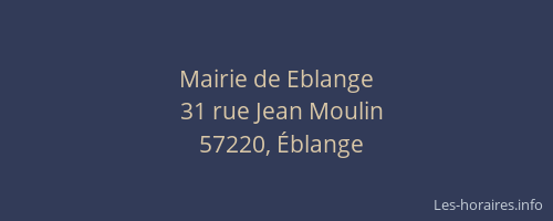 Mairie de Eblange