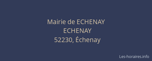 Mairie de ECHENAY