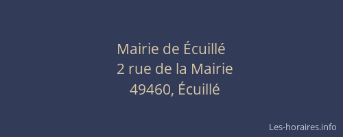 Mairie de Écuillé