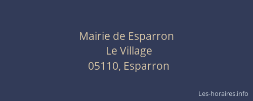 Mairie de Esparron