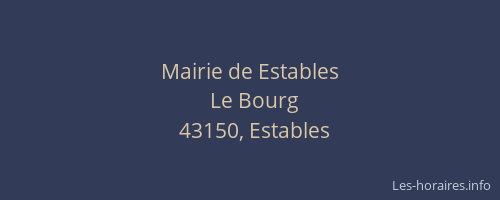 Mairie de Estables