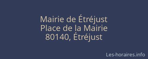 Mairie de Étréjust