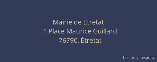 Mairie de Étretat