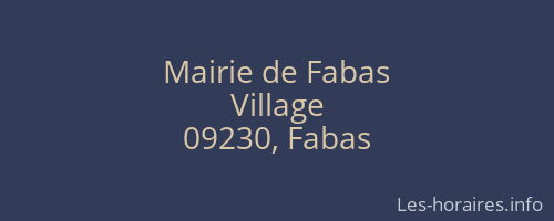 Mairie de Fabas