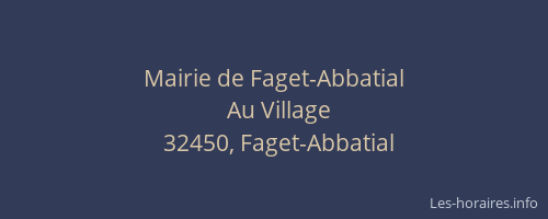 Mairie de Faget-Abbatial