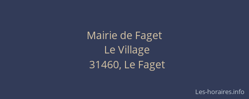 Mairie de Faget