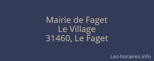 Mairie de Faget
