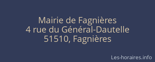 Mairie de Fagnières
