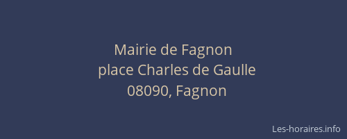 Mairie de Fagnon